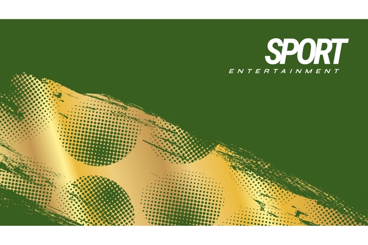 Luxury Sport Banner Design with Gold Brush Strokes