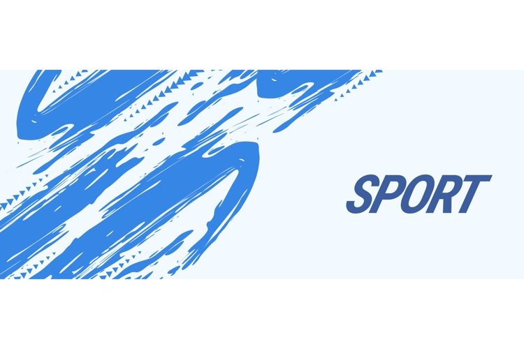 Abstract Grunge Background with Blue Brush Strokes