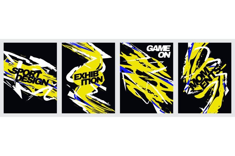 Yellow and White Sports Poster Template Collection