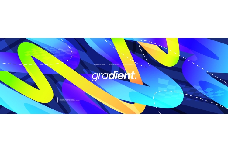 Abstract and Dynamic Background with Colorful Gradient Lines