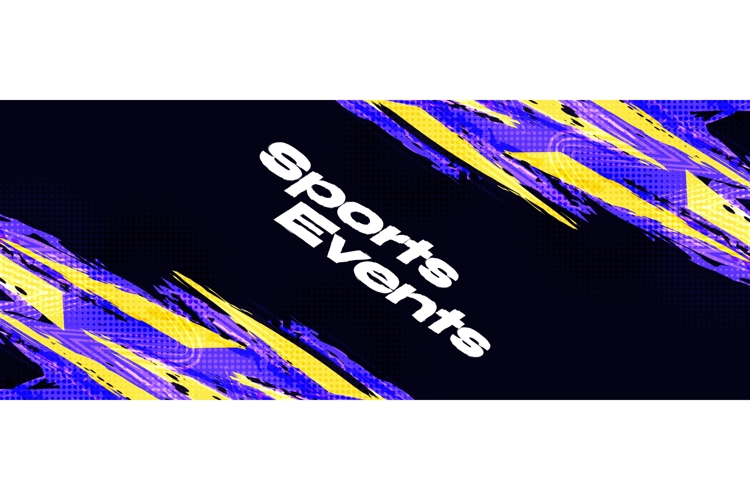 Abstract Sports Event Background with Dynamic Brush Strokes