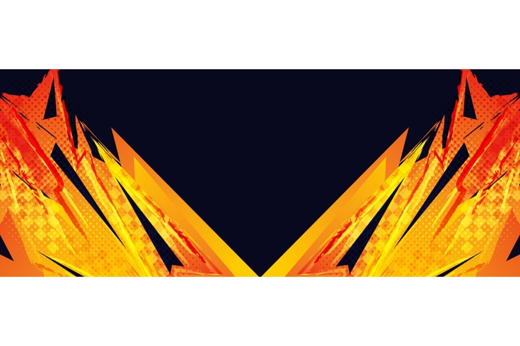 Abstract and Energetic Sports Background with Orange Brush