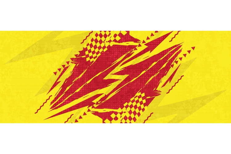 Dynamic Yellow and Red Lightning Sport Background