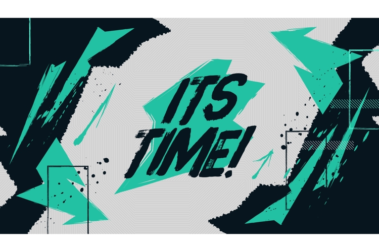 Energetic Sport Background with Black and Green Brush Stroke