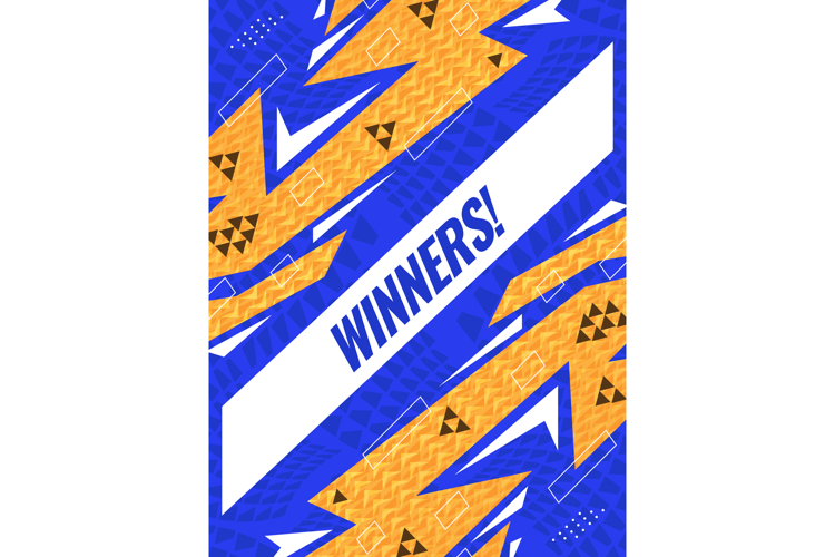 Modern Sport Poster Design with Sharp Geometric Shapes