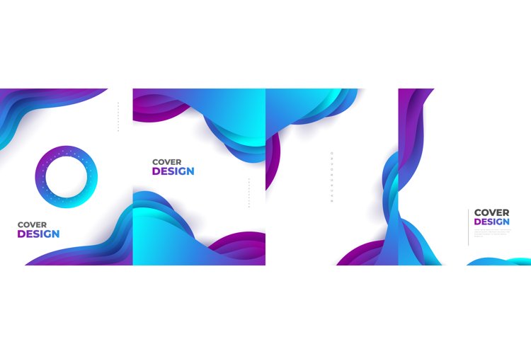 Modern Abstract Cover Design Template with Colorful Fluid