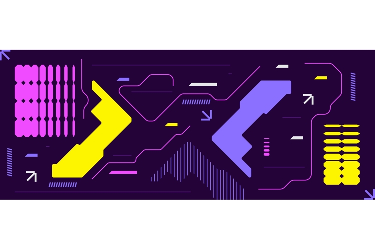 Modern Abstract Background with Futuristic Neon Shapes