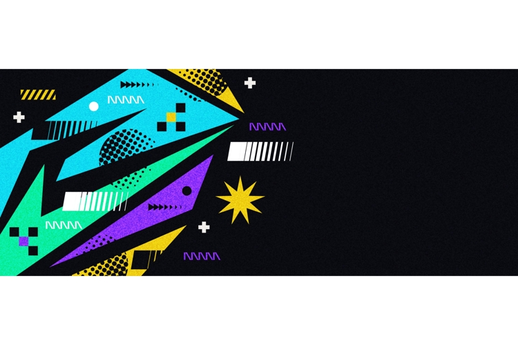 Dynamic and Creative Banner Design in Pop Art Style