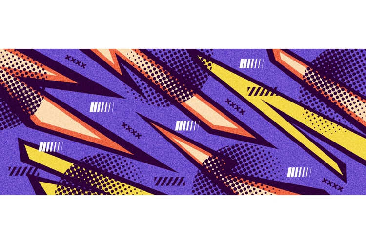 Energetic Abstract Sport Background with Pop Art Style