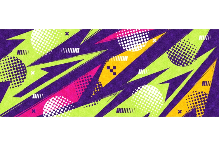 Energetic Sports Background in Colorful Pop Art Comic Style