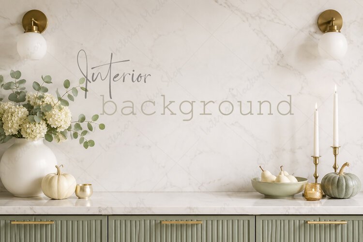 Autumn Kitchen Counter Background example image 1