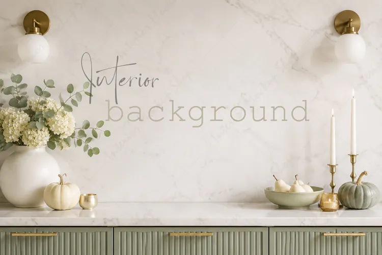 Autumn Kitchen Counter Background