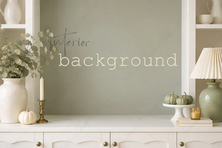 Autumn Sage Green Interior Background