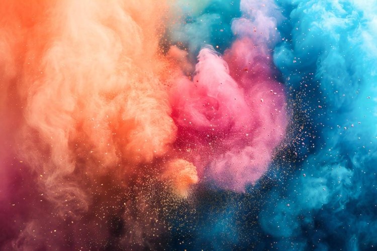 colorful powder background