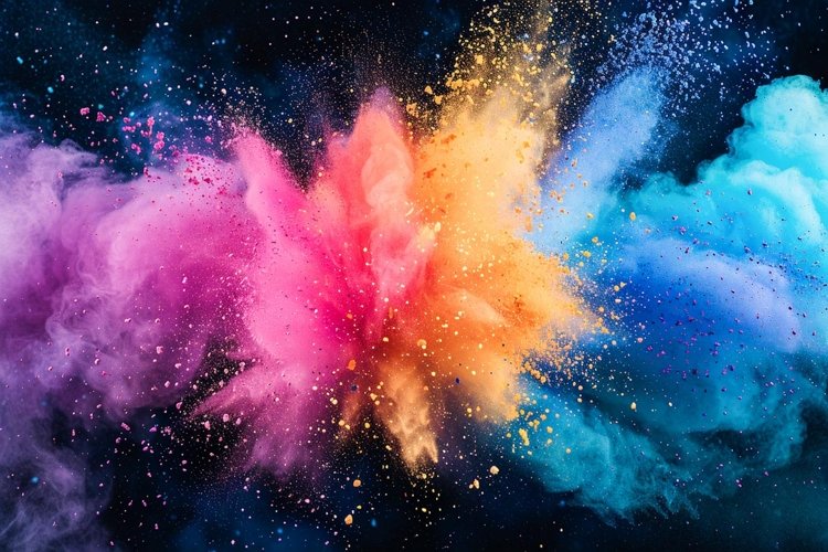colorful powder background