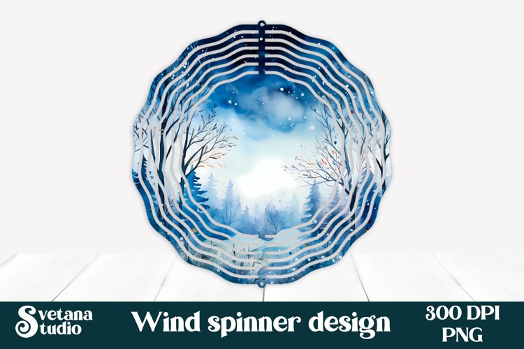 Winter forest wind spinner | Wind spinner sublimation