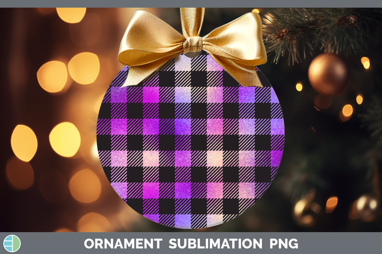 Buffalo Plaid Pink Backgrounds Ornament Sublimation Design