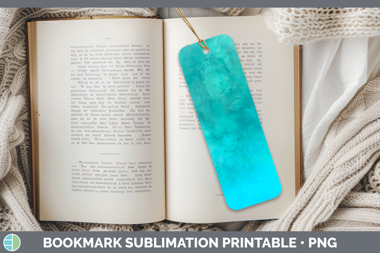 Galaxy Blue Backgrounds Bookmark Sublimation Design