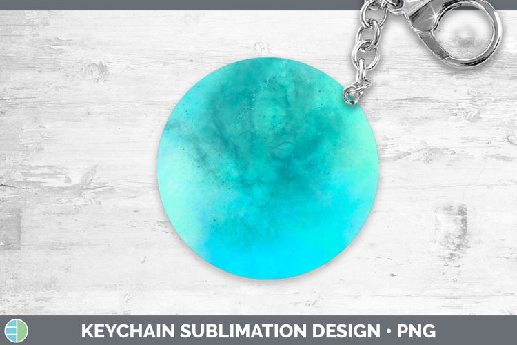 Galaxy Blue Backgrounds Keychain Sublimation Design