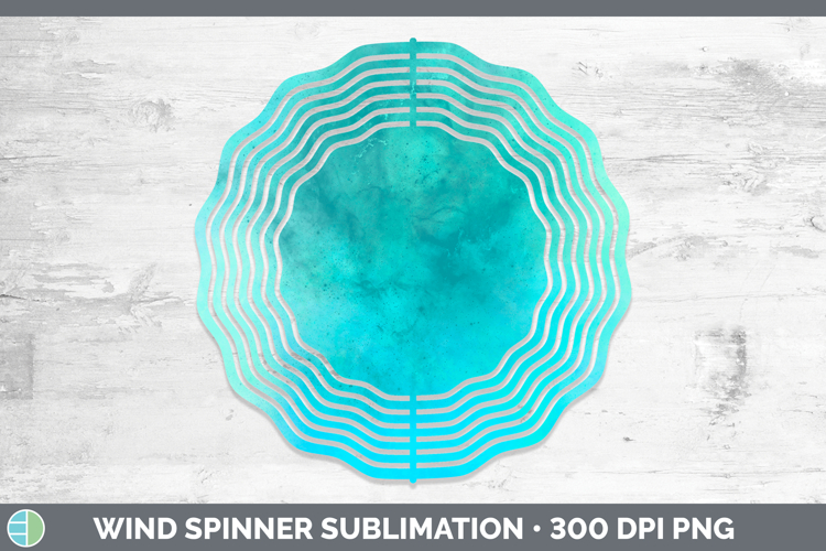 Galaxy Blue Backgrounds Wind Spinner Sublimation Design