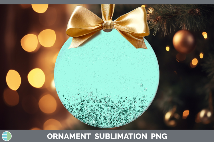 Glitter Blue Backgrounds Ornament Sublimation Design