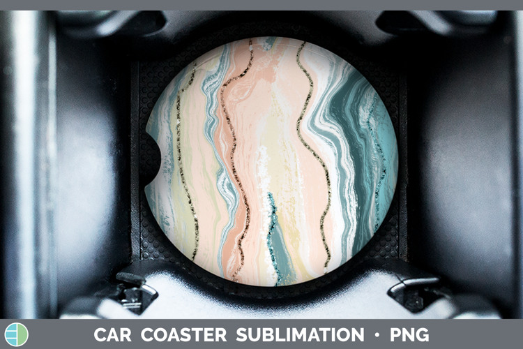 Paint Pour 01 Be Backgrounds Car Coaster Sublimation Design