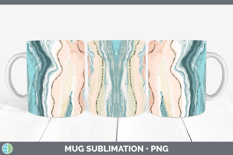 Paint Pour 01 Be Backgrounds Mug Wrap Sublimation Design