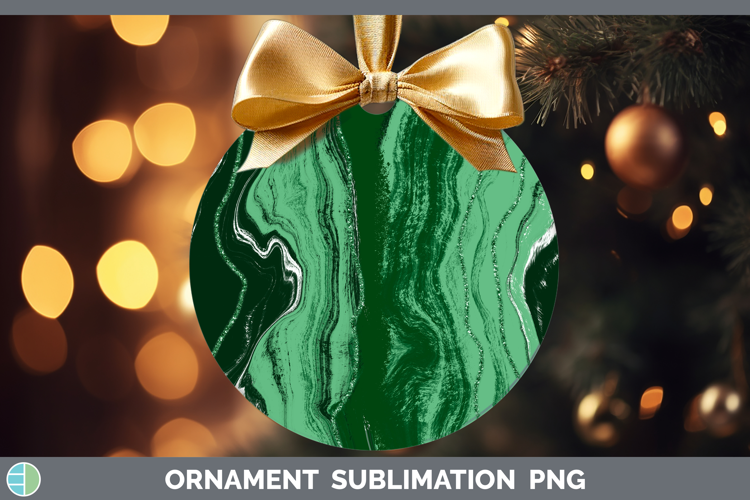Paint Pour Green Backgrounds Ornament Sublimation Design