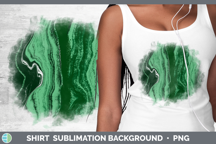 Paint Pour Green Backgrounds Shirt Sublimation Design