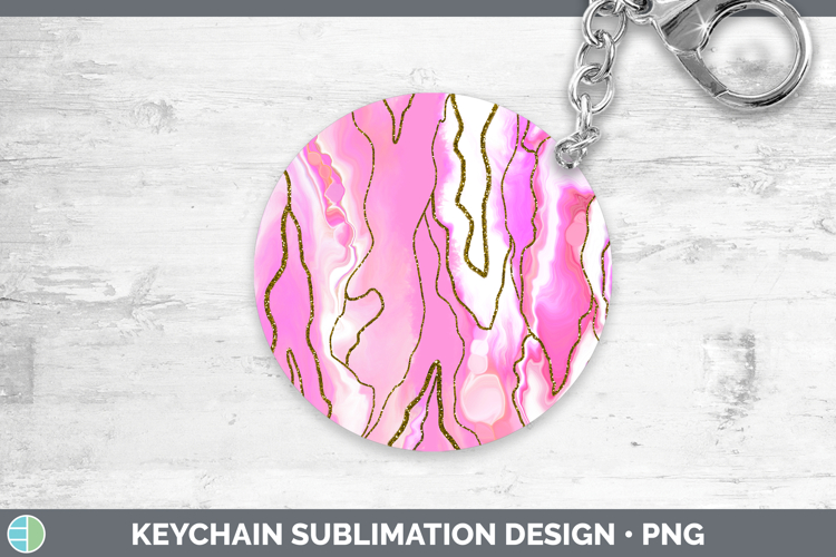 Paint Pour Pink Backgrounds Keychain Sublimation Design