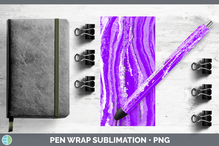 Paint Pour Purple Backgrounds Pen Wrap Sublimation Design
