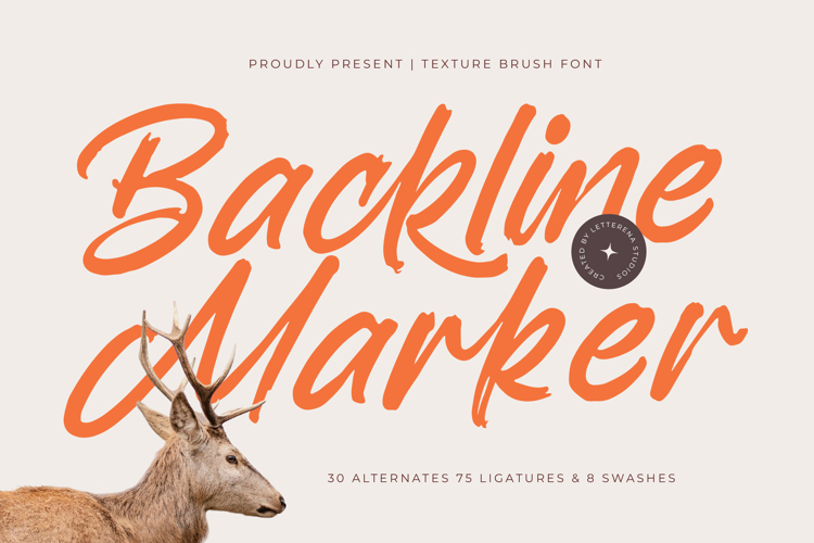 Backline Marker  Texture Brush Font