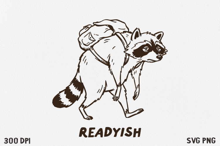 Funny Raccoon SVG PNG, Viral raccoon meme.