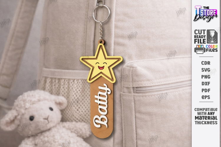 Backpack Tag Laser Cut | Keychains SVG | Name Tag | Bag Tag