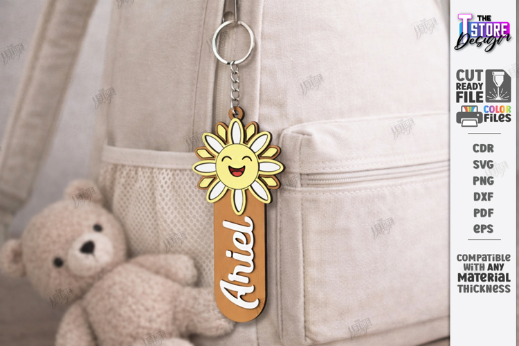 Backpack Tag Laser Cut | Keychains SVG | Name Tag | Bag Tag