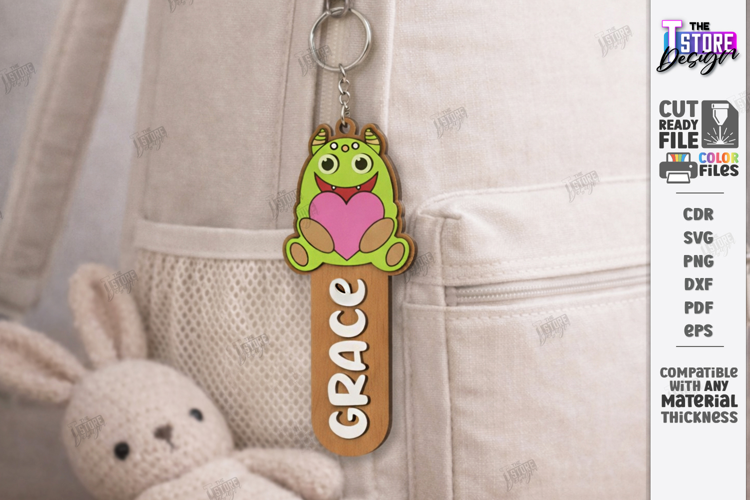 Backpack Tag Laser Cut | Keychains SVG | Name Tag | Bag Tag