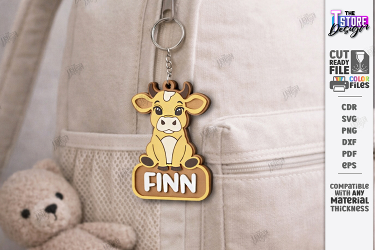 Backpack Tag Laser Cut | Keychains SVG | Name Tag | Bag Tag