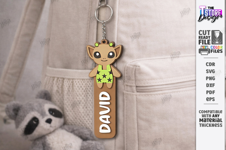 Backpack Tag Laser Cut | Keychains SVG | Name Tag | Bag Tag