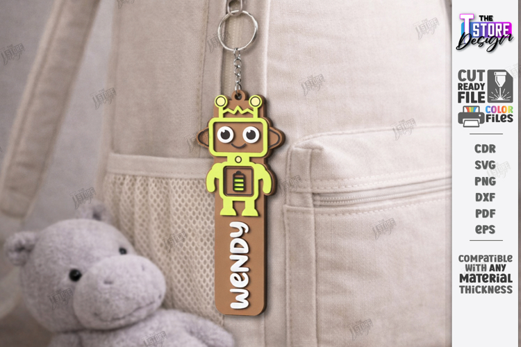 Backpack Tag Laser Cut | Keychains SVG | Name Tag | Bag Tag