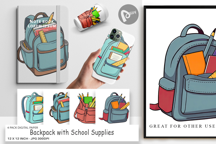 Digital Paper Backpack