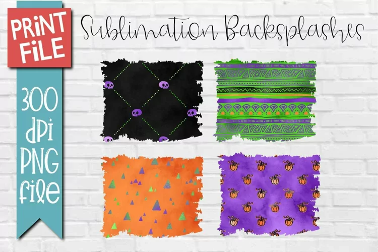 Halloween Sublimation Backsplash Background Design