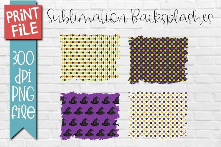Halloween Sublimation Backsplash Background Design example image 1