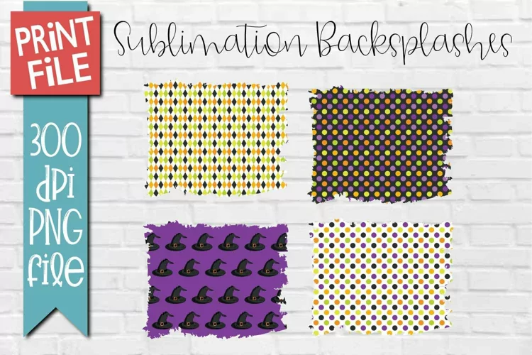 Halloween Sublimation Backsplash Background Design