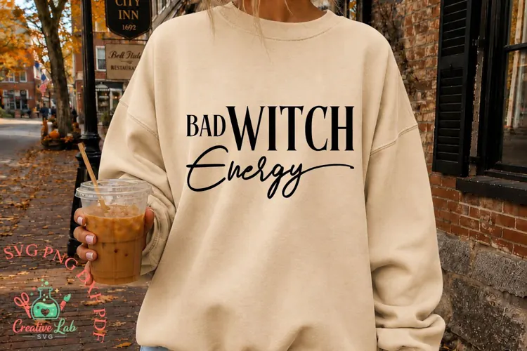 Bad Witch Energy SVG PNG, Funny Witch Halloween Shirt SVG