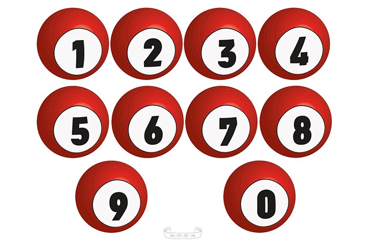 NUMBERS BALLS svg example image 1