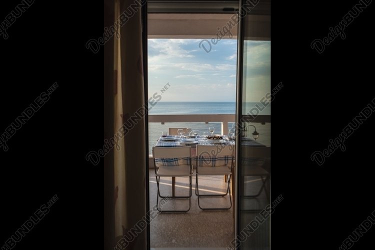 Sea terrace is perfect for dinner