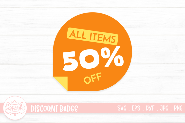 50 Percent Discount Badge Design