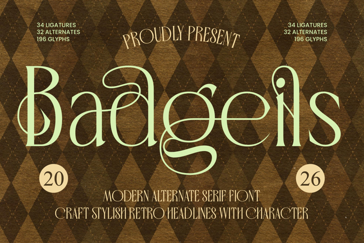Badgeils - Modern Alternate Serif Font