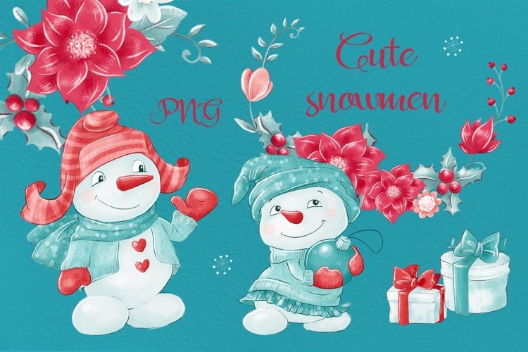 Cute Snowman Clipart Image 3