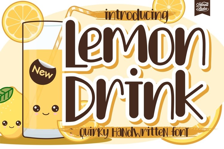 Lemon Drink - Quirky Handwritten Font example image 1